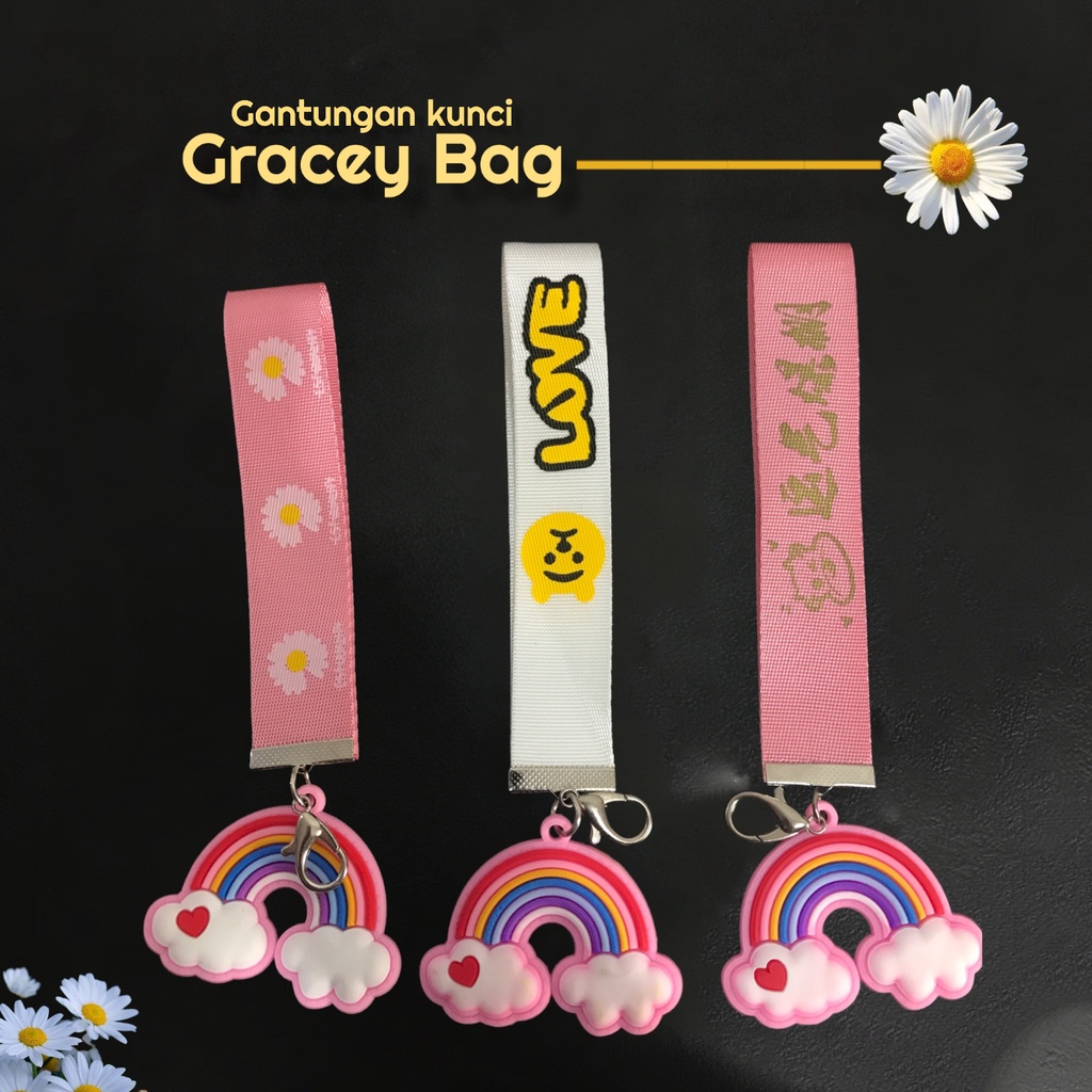 Gracey Bag Gantungan Kunci Rainbow