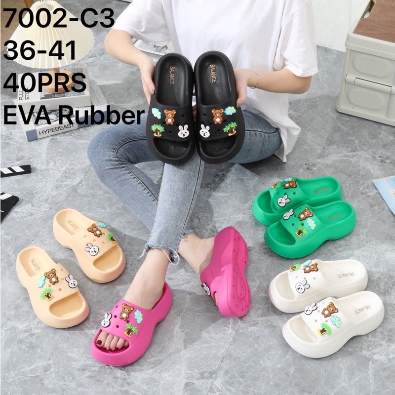 Sandal Jelly Fuji Wedges Balance 7002 Sandal EVA RUBBER Terbaru