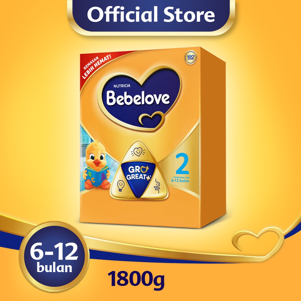 Bebelove 2 Susu Formula Bayi Bubuk 1800 gr