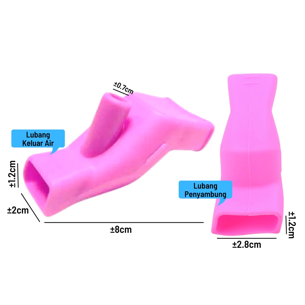 JG - Sambungan Kran Air Silicone 2in1 / Alat Penyambung Kepala Keran Wastafel / Faucet extender Bahan Silikon Elastis Dengan Lubang Pancur Kumur