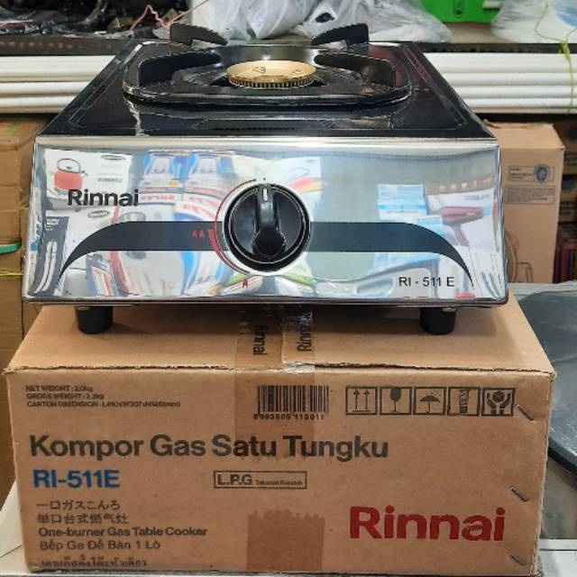 RINNAI Kompor Gas Stainless 1 Tungku RI-511E Kompor Rinnai 1 tungku stainless RI 511E