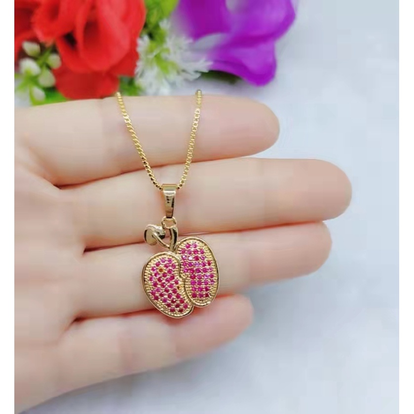 Kalung xuping permata lapis emas perhiasan fashion K64,65