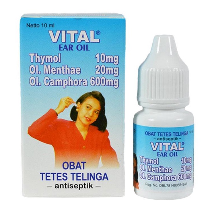 Vital Ear Oil Vital 10ml Pembersih Obat tetes Telinga Antiseptik Earing Vitalear Vitall Ear Drop