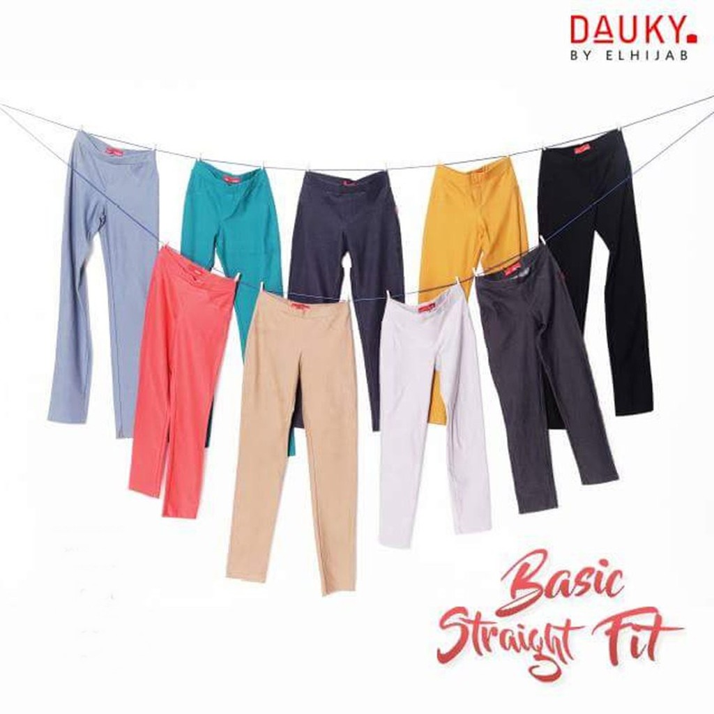 Dauky Straight Fit Pants M Maroon / Celana Bawahan Wanita / Legging Polos Strech