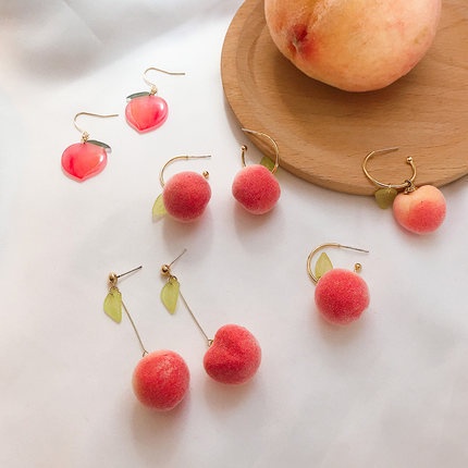 Anting Bentuk peach Untuk Wanita