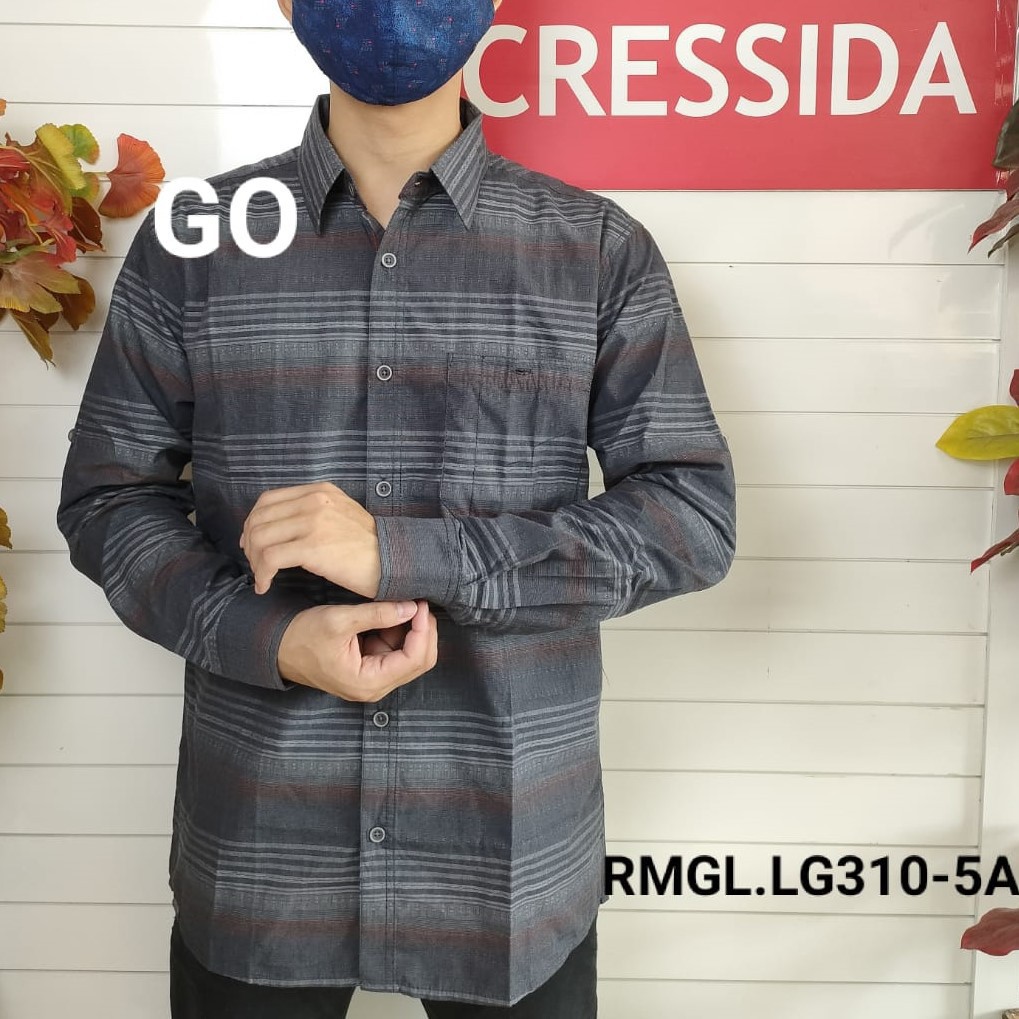 gos CRESSIDA KEMEJA PRIA SLIMFIT Kemeja Casual Kemeja Lengan Panjang