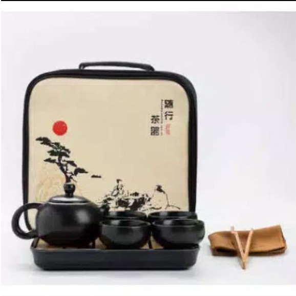 WAPortable chinese tea set travel free bag