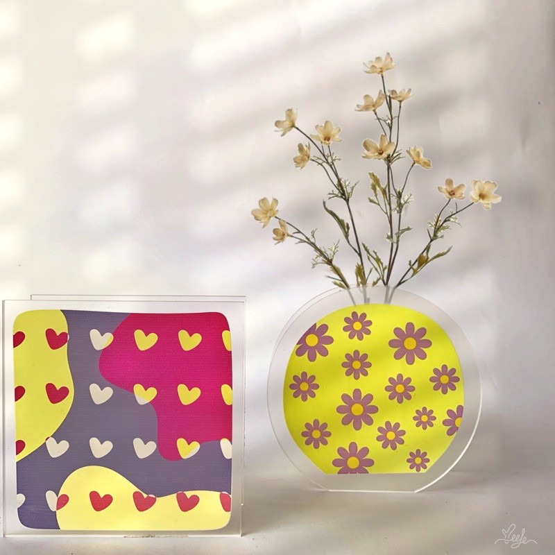 Acrylic vase print | Vas bunga akrilik print