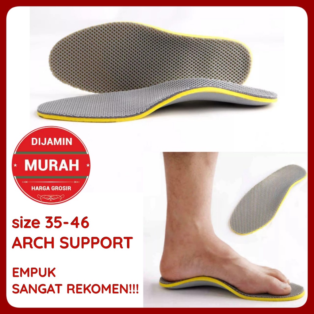 INSOLE SEPATU ARCH SUPPORT ALAS SEPATU OLAHRAGA INSOLE SEPATU PRIA INSOLE SEPATU WANITA ALAS SEPATU BANTALAN KAKI DATAR