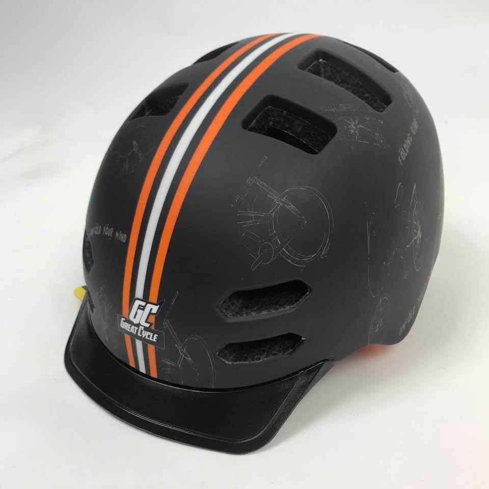 Helm Sepeda Singletrek1 CitiBike Teringan no.1 di DUNIA HBR UYM ORANGE