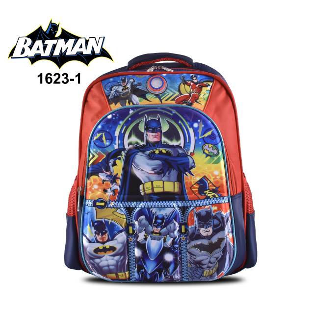 (BagShop)Tas Rangsel sekolah Gambar anak  cowok 1623-1 Lampu (16 inc ukuran anak SD)