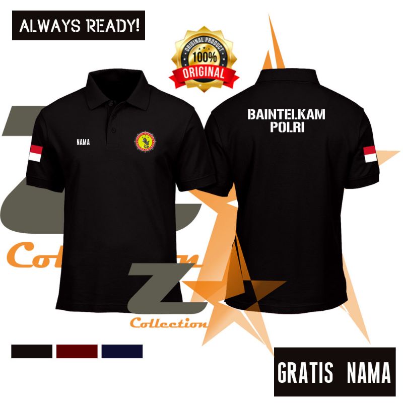 KAOS POLO BAINTELKAM POLRI KAOS POLRI INTELIJEN KEAMANAN