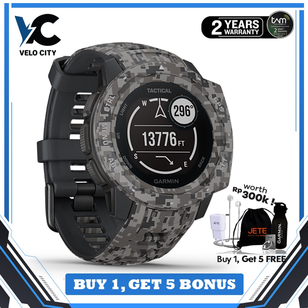 Garmin Instinct Tactical Camo Monterra Gray - Tam 2 Tahun