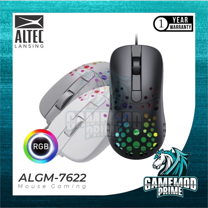 Mouse Gaming Wired Altec Lansing ALGM7622 ALGM 7622 RGB Honeycomb