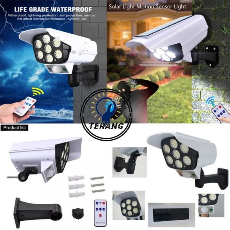 lampu solar 77 LED waterproof solar motoin sensor light outdoor lampu solar led