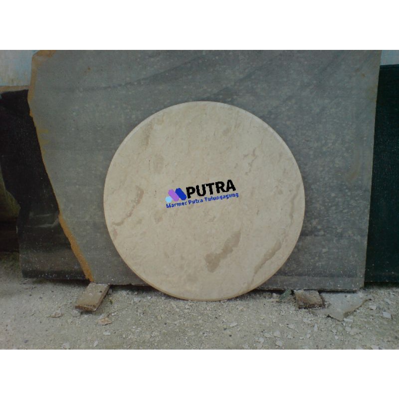 Meja Marmer Bulat D80cm atasnya saja Top Table Marmer Daun Meja Marmer  Tulungagung gratis Ongkir ar