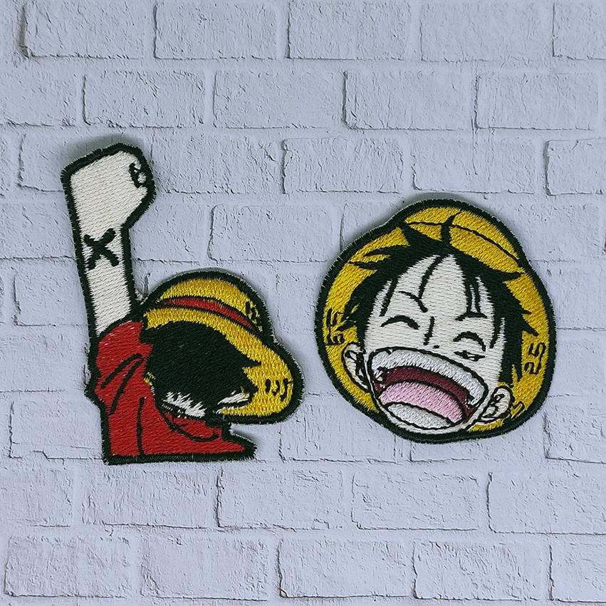 patch bordir karakter anime LUFFY ONE PIECE /  BORDIR / BORDIR KOMPUTER