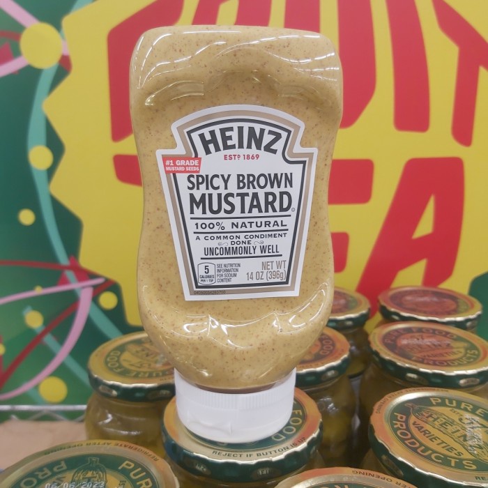 Jual heinz spicy brown mustard 396gr gigim608 Shopee Indonesia