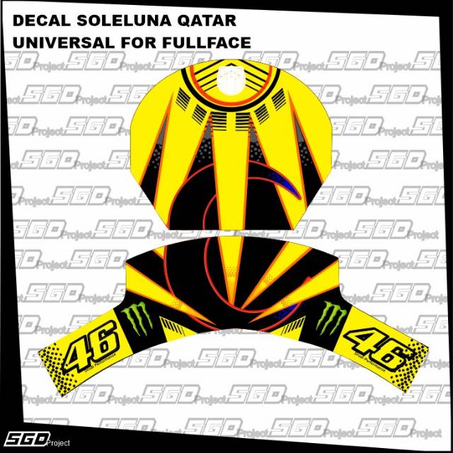 Stiker Decal Helm Motif Soleluna Qatar Universal