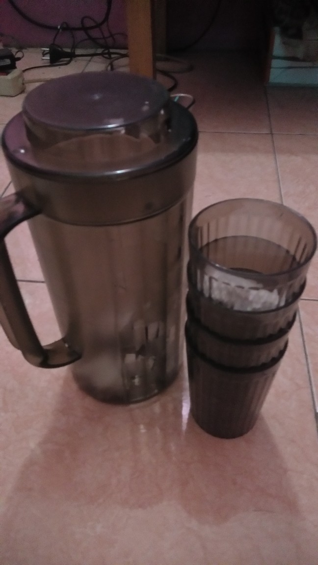 Angola Teko Plastik 2l C67 Tempat Air Minum Teko Gelas Set 5pcs Plastic Pitcher