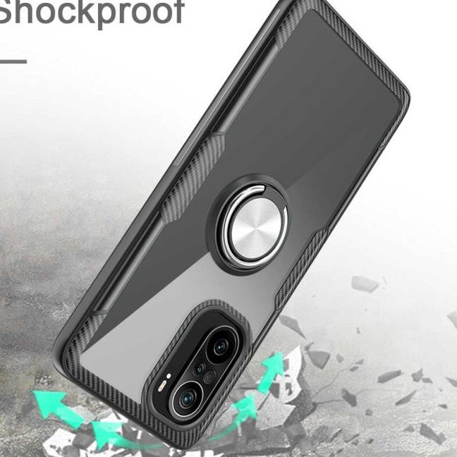 Case Redmi Note 10 | Note 10 Pro | Note 10S Fuze Holder Ring Casing - Hitam, Note 10 Pro