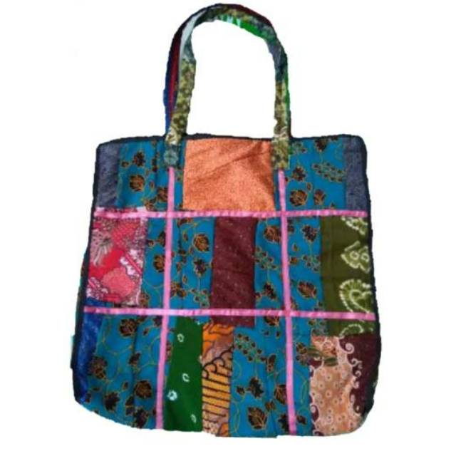 (BISA COD) TAS HAND BAG BATIK PERCA JUMBO MOTIF RANDOM - TAS LAUNDRY SOUVENIR MURAH JOGJA