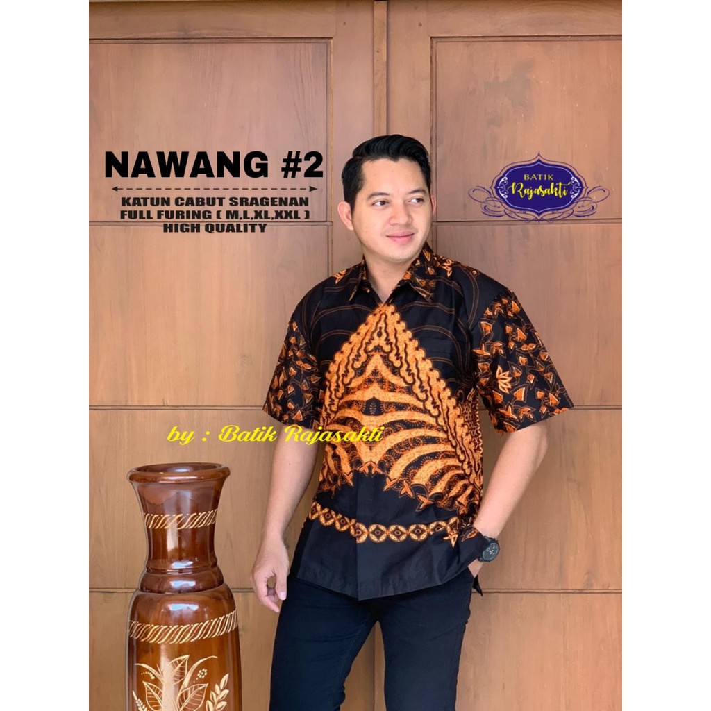 NAWANG SERI RAJASAKTI KEMEJA BATIK SOLO PRIA LENGAN PENDEK LAPIS FURING ATASAN BATIK PREMIUM MODERN KATUN HALUS BAHUWIRYA  BANAMITRA BANAMITRA PUTIH BANGSAWAN BAYU PUTRA BERLIAN BIRU BHARATAYUDA BIMASENA BIRENDRA BIRU INDAH BRAHMAKERTA BRAHMAKERTA MERAH