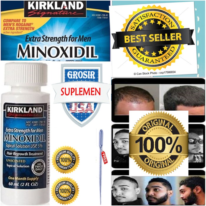 MINOXIDIL 5% OBAT PENYUBUR jambang kumis jenggot brewok BIOTIN VITAMIN vit