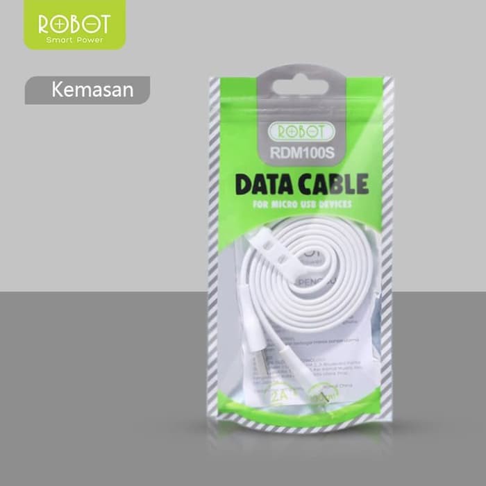 ROBOT Kabel Data RDM100S Android Micro USB 1M Data Cable Original - Garansi Resmi 1 Tahun