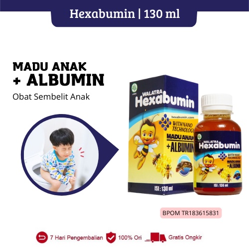 Hexabumin - Obat Sembelit Anak 1 2 3 Tahun Susah Buang Air Besar - Madu Pelancar BAB Anak Hexabumin 