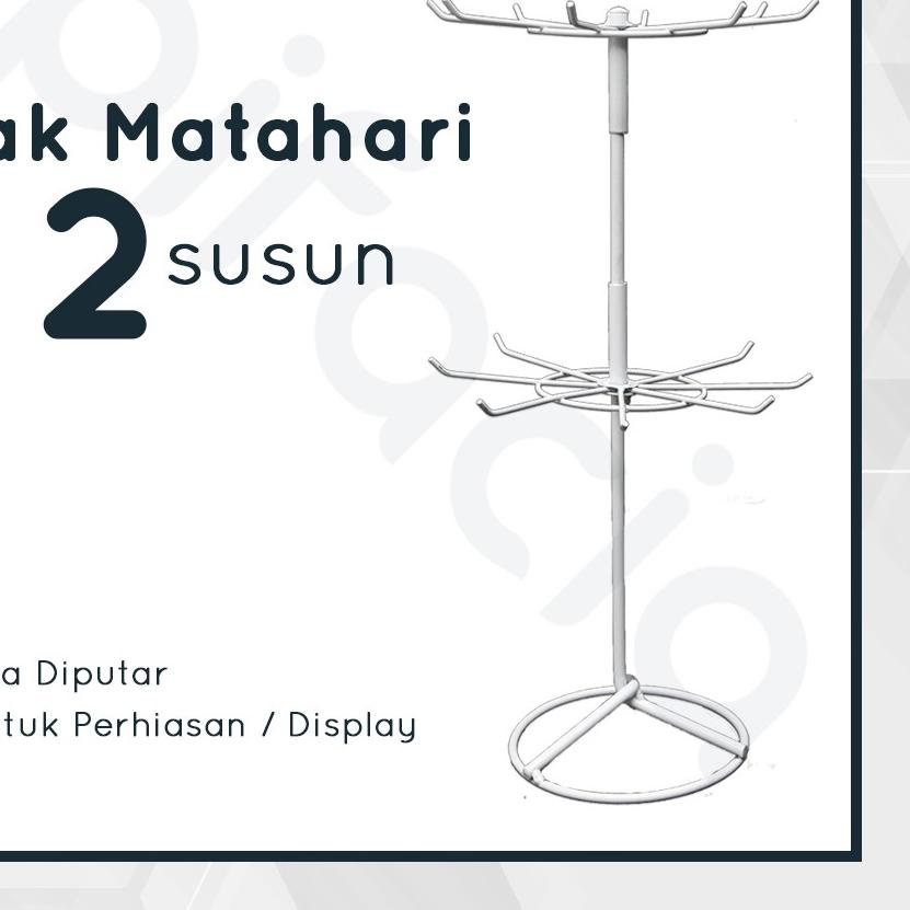 ☈ Rak matahari display putar toko 2 susun gantungan aksesoris perhiasan HP ☪