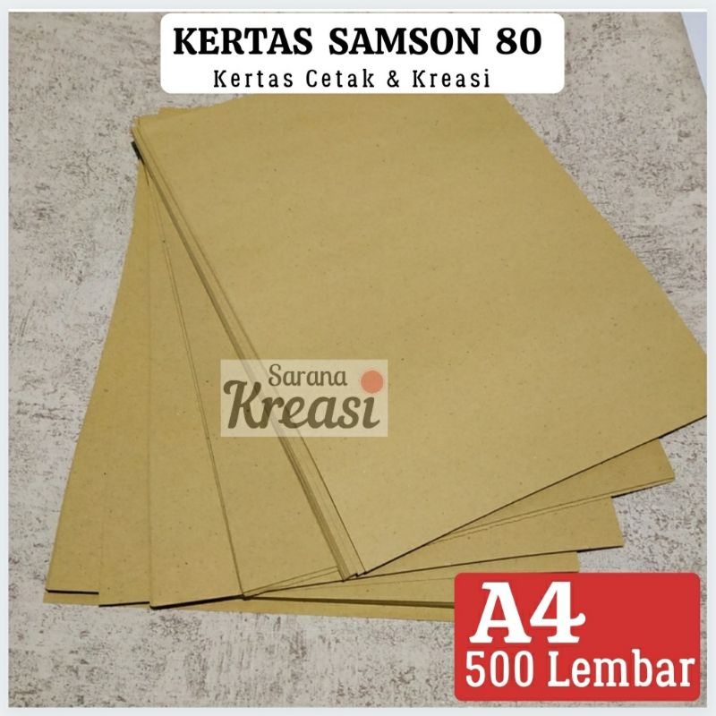 

Kertas Samson Kraft HVS 80gr A4 isi 500 Lembar (1Rim) | Crafting Paper - Copypaper