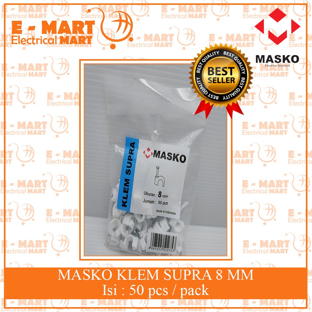 MASKO KLEM SUPRA 8MM / KLEM KABEL 8MM GROSIR