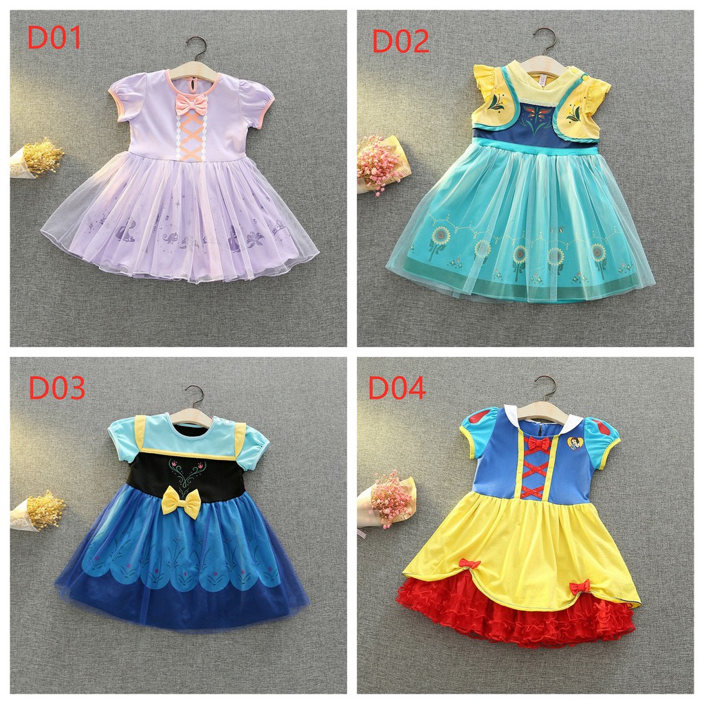 DISNEY PRINCESS TEE DRESS Elsa Anna Snow White sophia Import