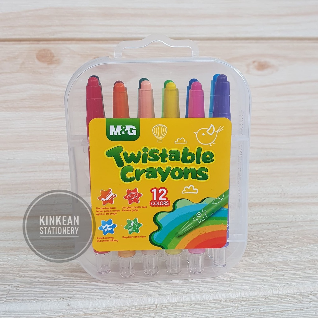 Twistable crayon 12 colors - M&amp;G AGMX4332