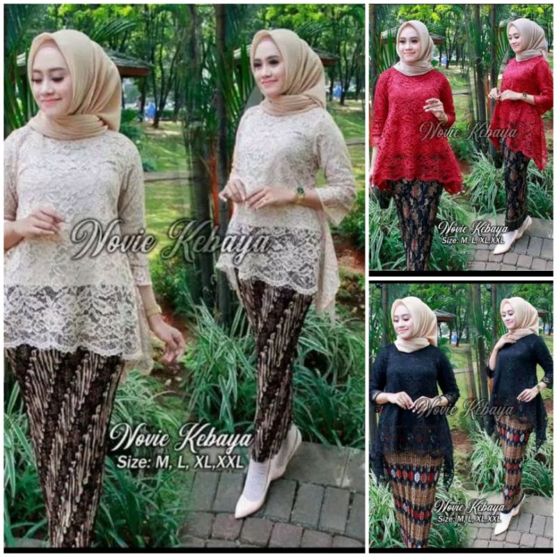 SET KEBAYA BRUKAT RINJANI  KEBAYA MODERN KEBAYA WISUDA KEBAYA PESTA