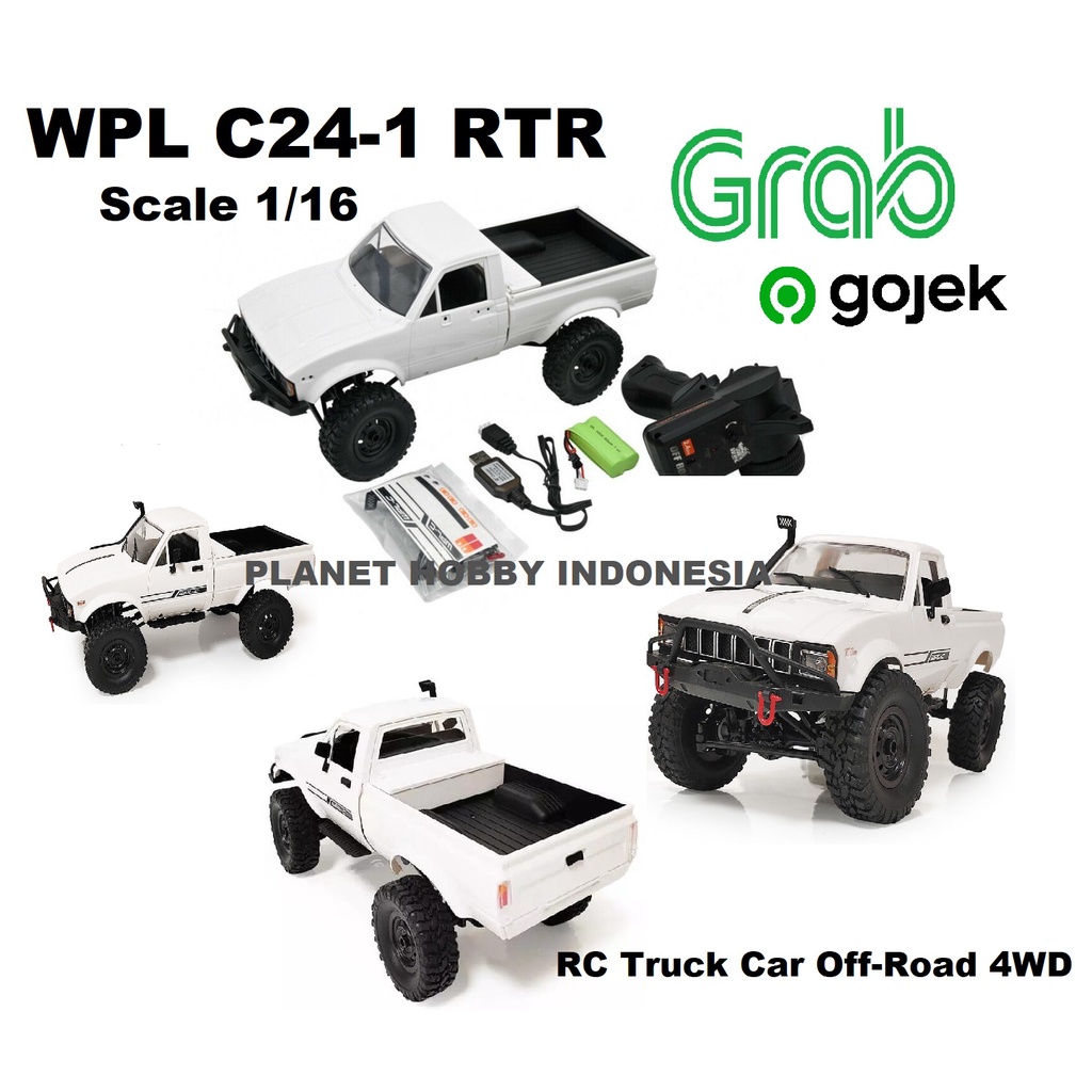 RC Car Off-Road WPL C24-1 C241 C-24-1 RTR Truck 4WD 1/16 Scale