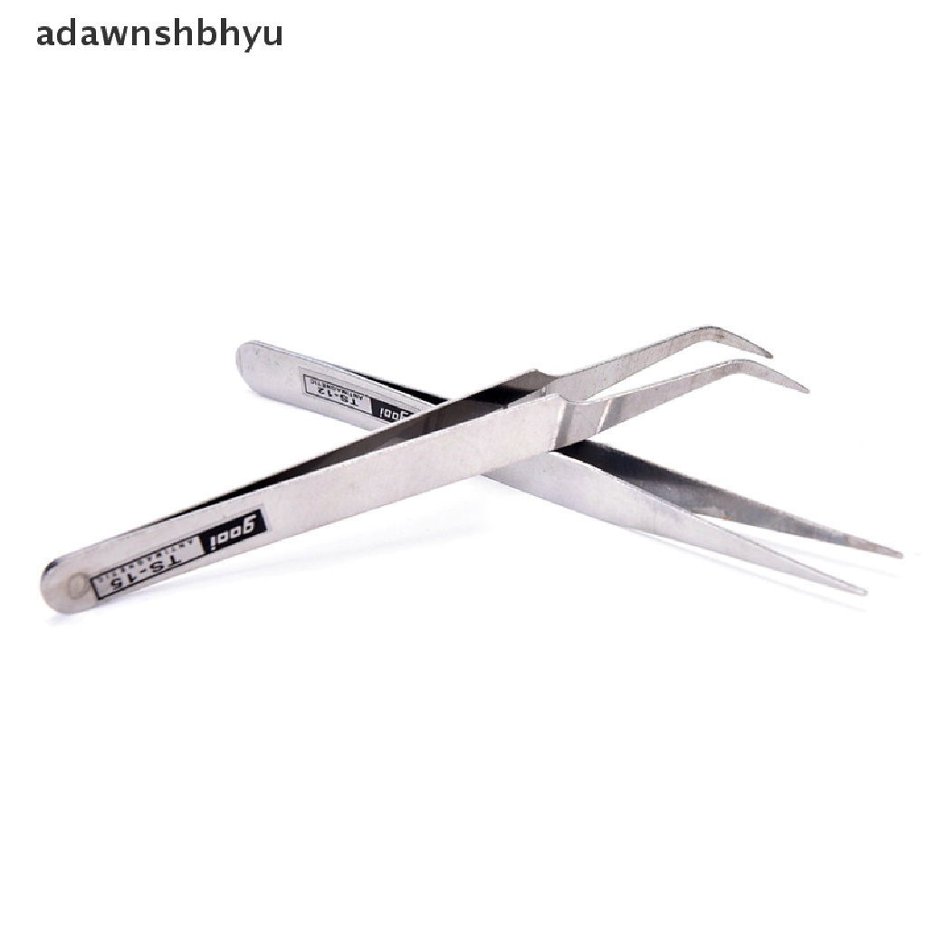 Adawnshbhyu 2x Stainless Steel Eyelash Gems Pick Tools Perlengkapan Nail Art Kosmetik