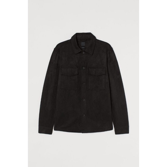 H&M Men Suede Shirt Jacket / Jaket Kemeja Suede Pria  - Brand New with Tag