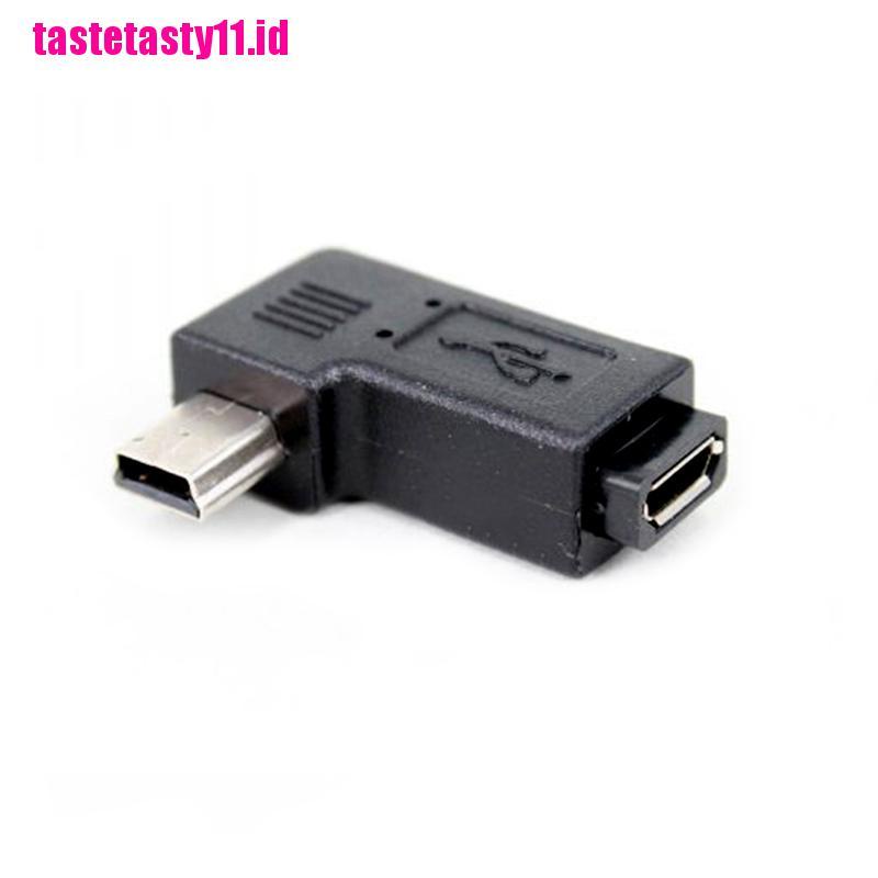 (TTID) Adaptor Converter USB Type A Male Ke Micro USB Female Siku Kanan 90 Derajat