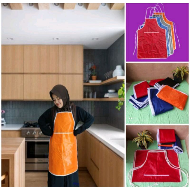 celemek masak / celemek anti air / apron waterproof / celemek polos / apron masak / apron chef