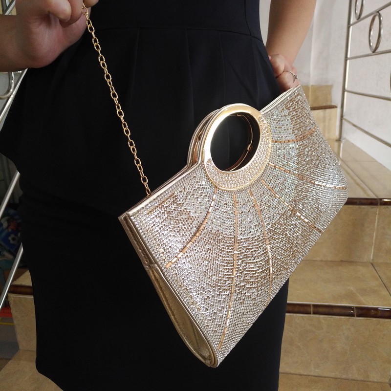 Tas Pesta kondangan Wanita Import Premium Mewah Elegan Terbaru Crystal Clutch Bag 70533 Kliksista