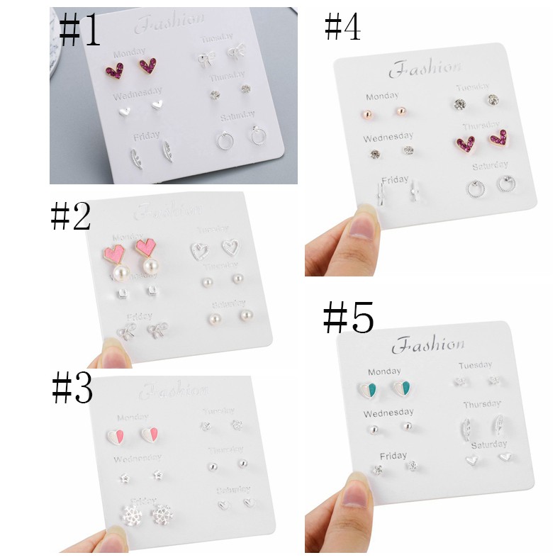 Set Anting Tusuk Simple Kreatif Gaya Korea untuk Wanita