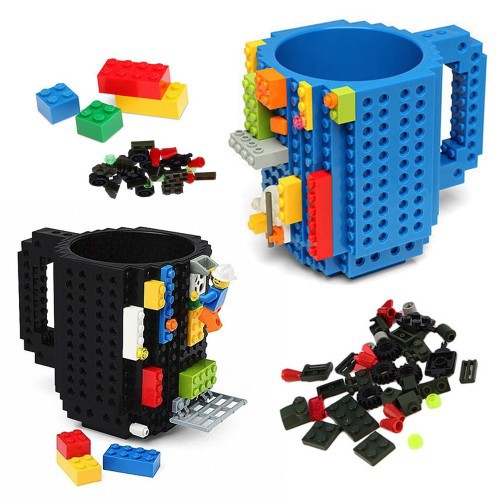 BABEE - MUG LEGO / GELAS LEGO BUILD ON BRICK / GELAS UNIK ANAK