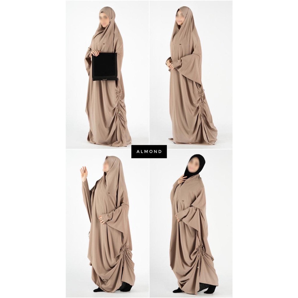 Mukena Terusan Premium Silk Polyster - Mukena Terusan Polos - Prayer Dress Set