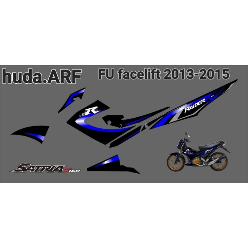 STRIPING VARIASI SATRIA F FACELIFT 2013-2015 FU FL LIS STICKER DECAL VARIASI SUZUKI SATRIA F 150 FU 
