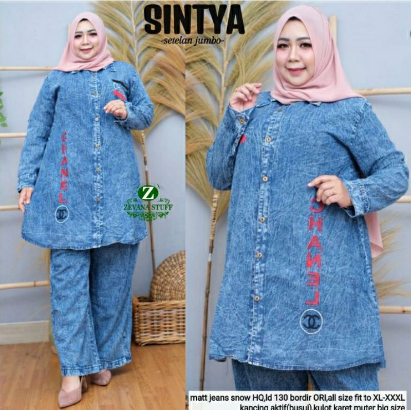 Setelan Jeans Wanita JUmbo