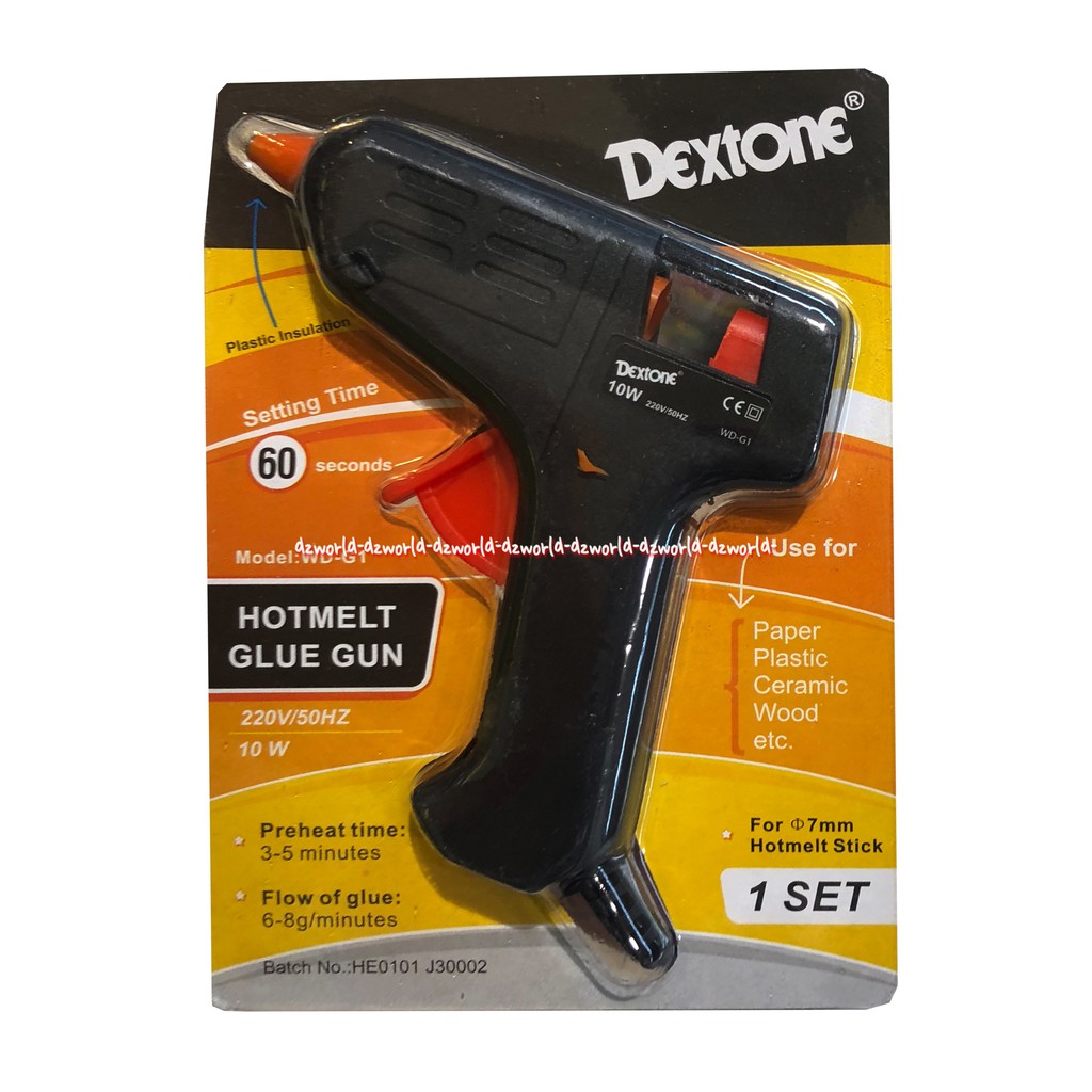 Dextone Hotmelt Glue Gun Dexs Tone Pistol Lem Tembak Cocok Untuk Kertas Plastik Keramik Kayu Kerajinan Tangan Dekstone Lem Bening