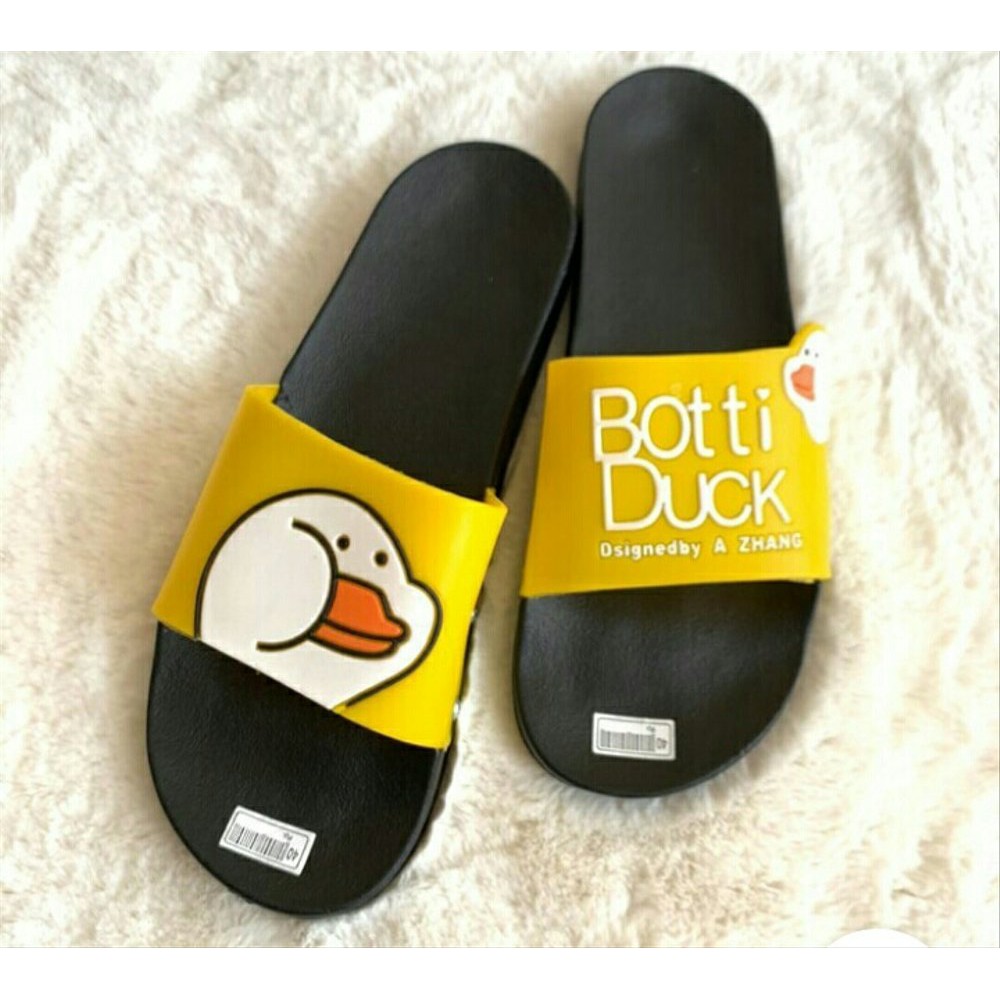 [COD] Sandal Botti Duck / Sandal slop / sandal wanita-hitam kuning