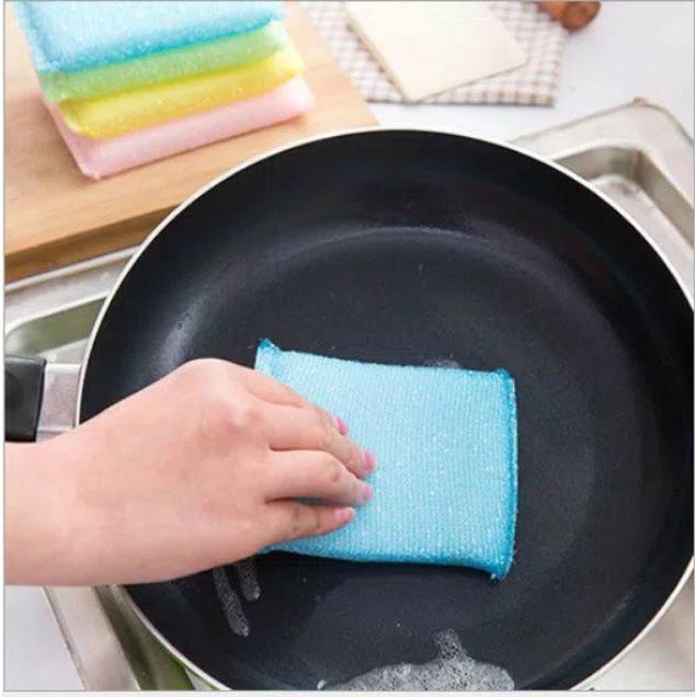 ☀ INDOLAND ☀ R534 Spons Cuci Piring Spon Sponge Cuci Piring Warna Warni Cleaning Pad Spons Pembersih Noda